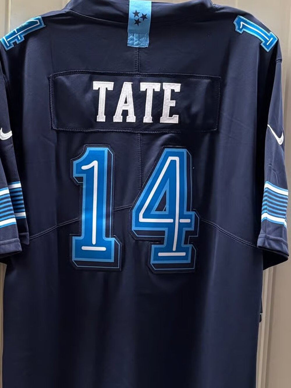 Carnell Tate Navy Stitched Jersey Vapor